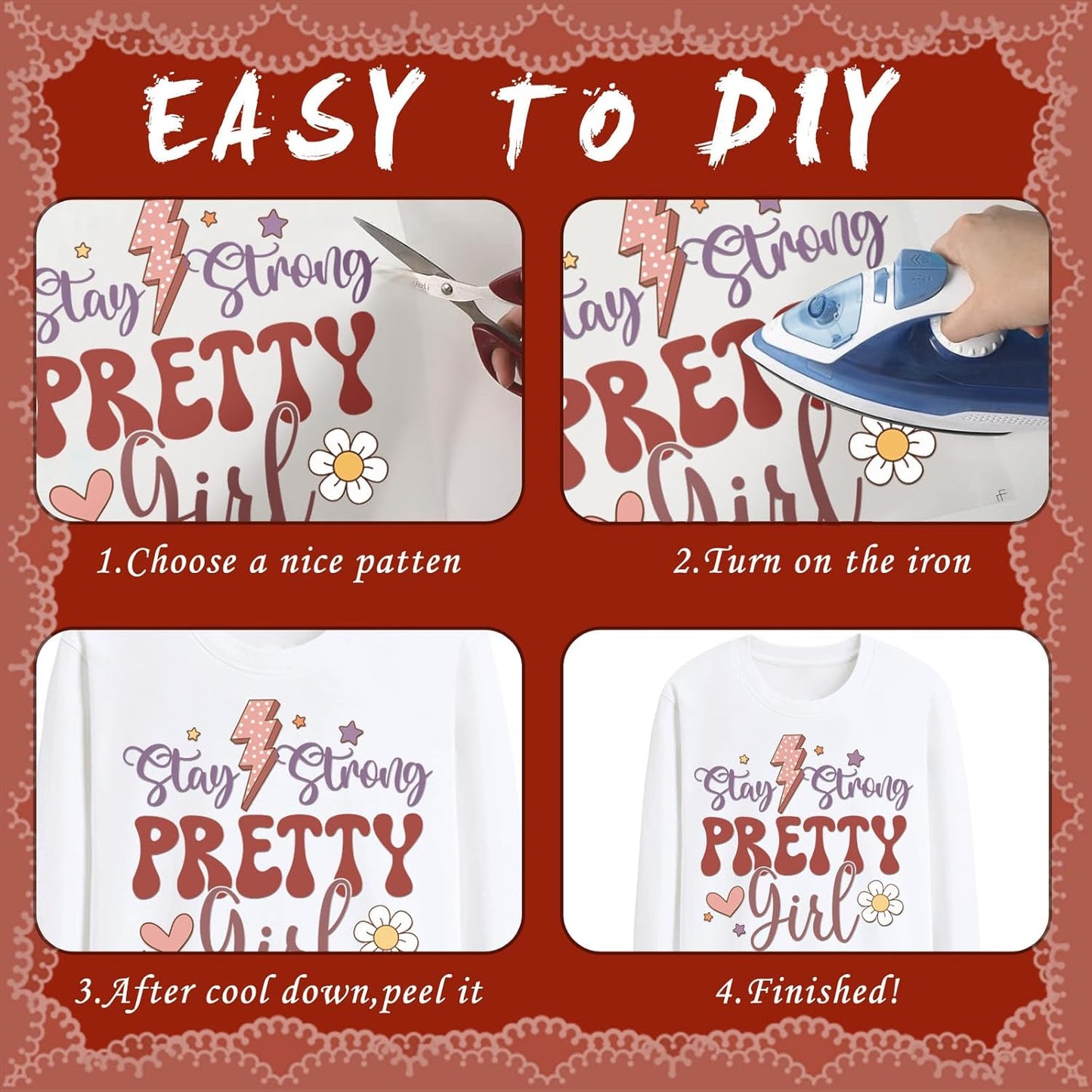 Dazoratix Class of 2026 Iron on Transfers - 6 Sheets Graduation Senior Glitter DTF Transfers Ready to Press Heat Patches Decals Viny Stickers for Shirt Stole Skirts DIY Crafts Decorations (Red Silver)