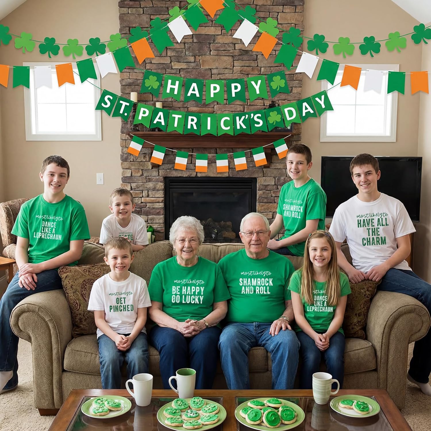 Harloon 12 Pcs St. Patricks Day Iron on Transfers Most Likely Lucky Shamrock Iron on Decals Patches Green Heat Transfers Vinyl Decals for Irish T Shirts Clothes Bag Pillow Covers DIY Craft Decoration