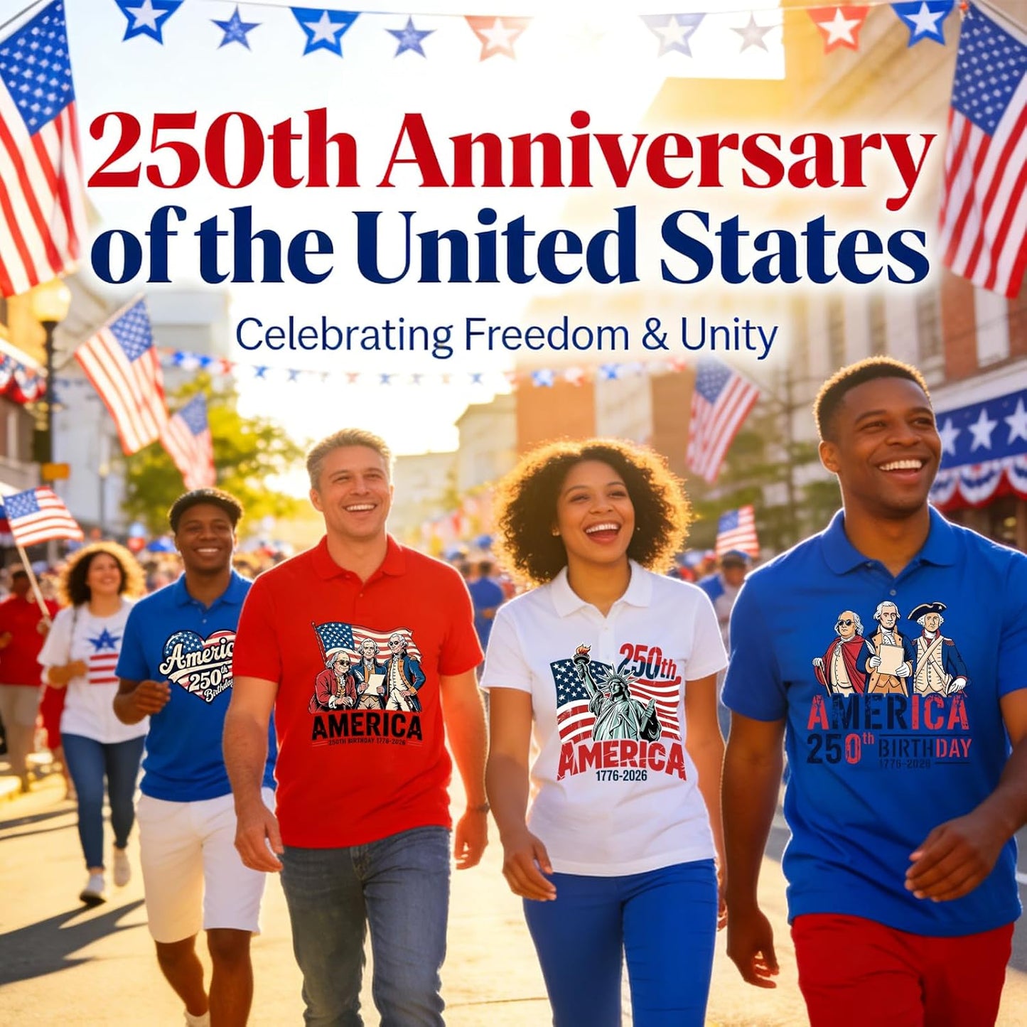Soccer Iron-on Patches for T-Shirts America's 250th Anniversary Red White Blue Vintage Style 8in & 7.8in Iron-On Sew-On with Eagle Statue Liberty US Flag 1776-2026 Designs for Jackets Jeans DIY 10 Pcs