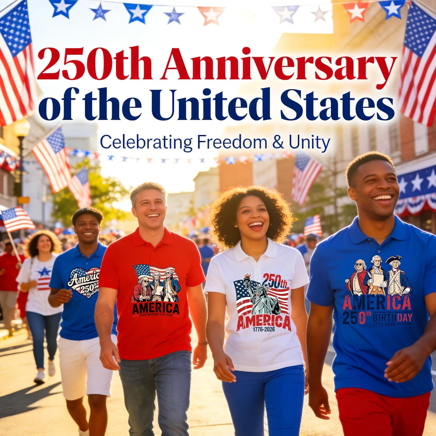 Soccer Iron-on Patches for T-Shirts America's 250th Anniversary Red White Blue Vintage Style 8in & 7.8in Iron-On Sew-On with Eagle Statue Liberty US Flag 1776-2026 Designs for Jackets Jeans DIY 10 Pcs