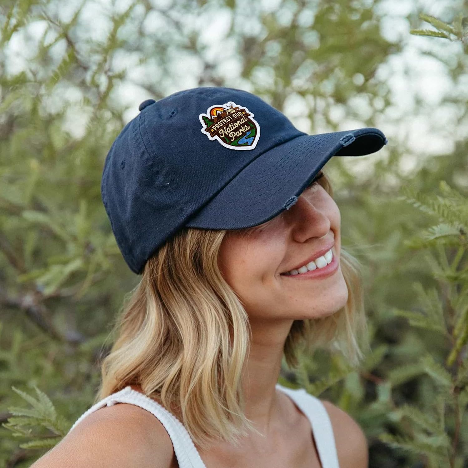 Protect Our National Parks Embroidered Patch Nature Lover Patch 3 Inch Funny Travel Nature Embroidered Patches Sew On Iron On for Hat, DIY Uniform Clothes Gift for Men Women Kid Size 3 Inches